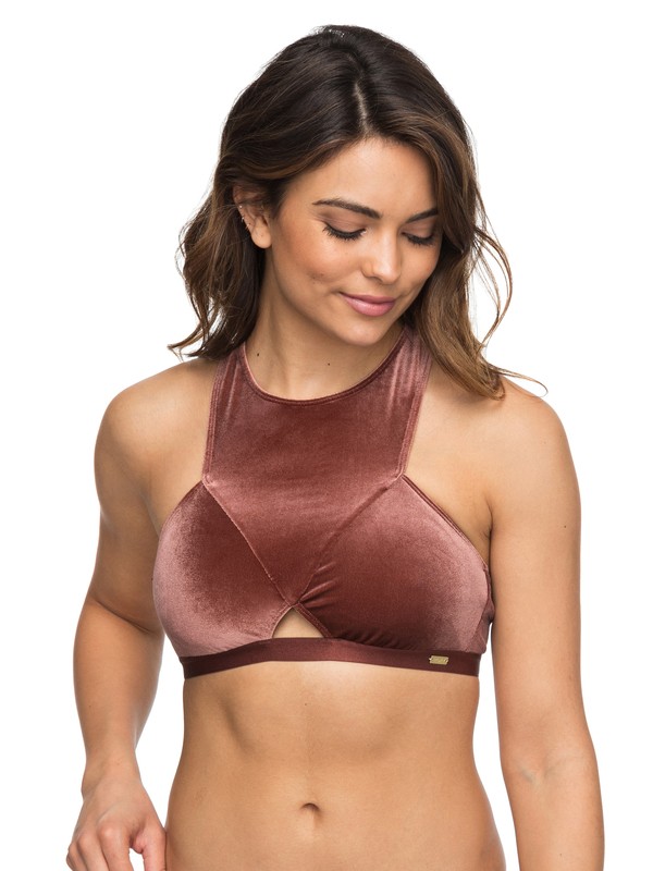 roxy, Western Escape Crop Bikini Top, SABLE SWIM ORIGIN OF LIGHT (crd6) 0 Western Escape Crop Bikini Top Brown ERJX303685 Roxy