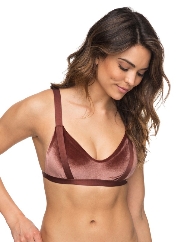 roxy, Western Escape Fixed Tri Bikini Top, SABLE SWIM ORIGIN OF LIGHT (crd6) 0 Western Escape Fixed Tri Bikini Top Brown ERJX303686 Roxy