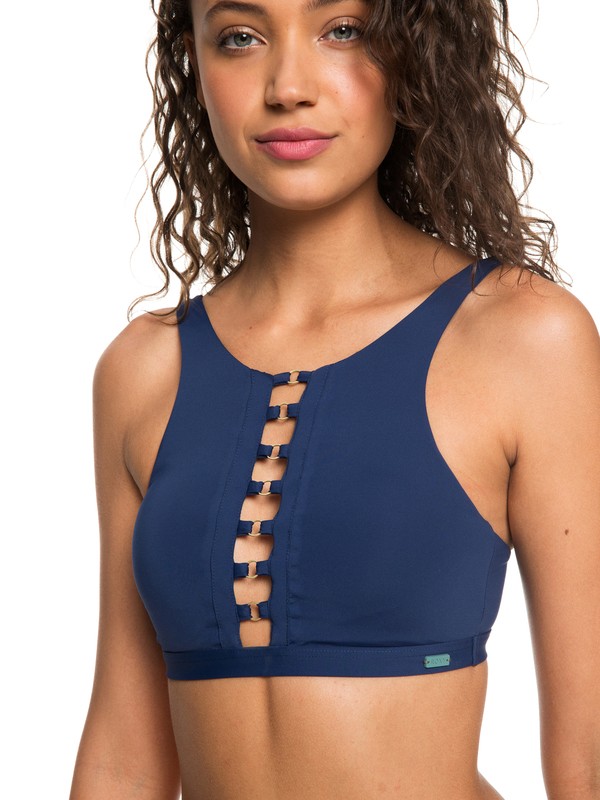 roxy, Softly Love Crop Bikini Top, MEDIEVAL BLUE (bte0) 0 Softly Love Crop Bikini Top Blue ERJX303721 Roxy