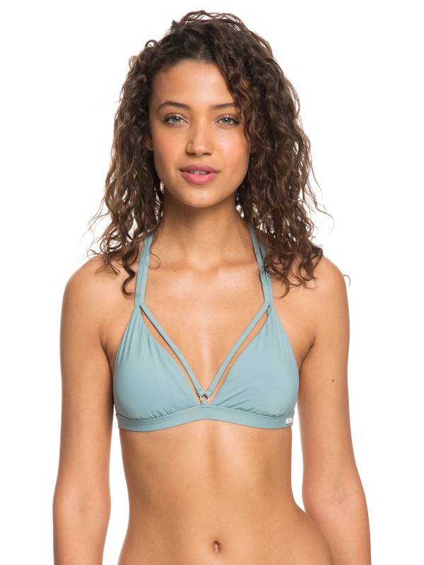 roxy, Softly Love Fixed Triangle Bikini Top, TRELLIS (bkw0) 0 Softly Love Fixed Triangle Bikini Top Blue ERJX303722 Roxy