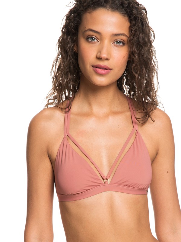 roxy, Softly Love Fixed Triangle Bikini Top, WITHERED ROSE (mmg0) 0 Softly Love Fixed Triangle Bikini Top Pink ERJX303722 Roxy