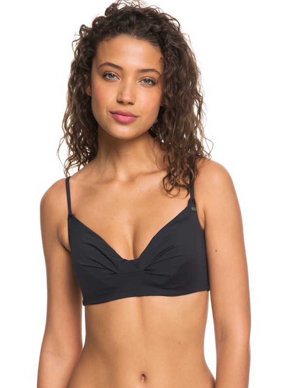roxy, Softly Love D-Cup Bra Bikini Top, TRUE BLACK (kvj0) 0 Softly Love D-Cup Bra Bikini Top Black ERJX303755 Roxy