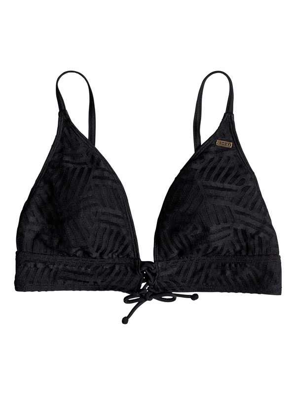 roxy, Island Of Gods Fixed Triangle Bikini Top, TRUE BLACK (kvj0) 0 Island Of Gods Fixed Triangle Bikini Top Black ERJX303799 Roxy