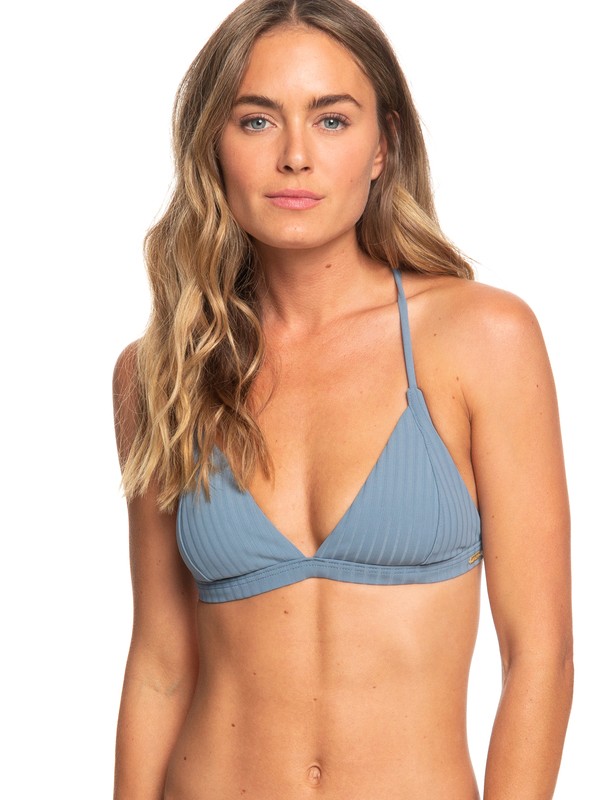 roxy, Color My Life Fixed Triangle Bikini Top, BLUE MIRAGE (bmk0) 0 Color My Life Fixed Triangle Bikini Top Blue ERJX303857 Roxy