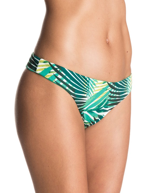 roxy, Jungle Fever Reversible Mini Bikini Bottoms, JUNGLE FEVER 2 SMALL SCALE COM (wbs7) 0 Jungle Fever Reversible Mini Bikini Bottoms ERJX403124 Roxy