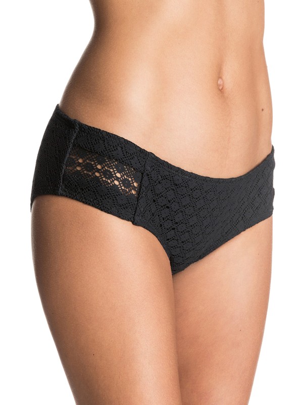 roxy, Dotted Crochet 70's Shorty Bikini Bottoms, TRUE BLACK (kvj0) 0 Dotted Crochet 70's Shorty Bikini Bottoms ERJX403196 Roxy