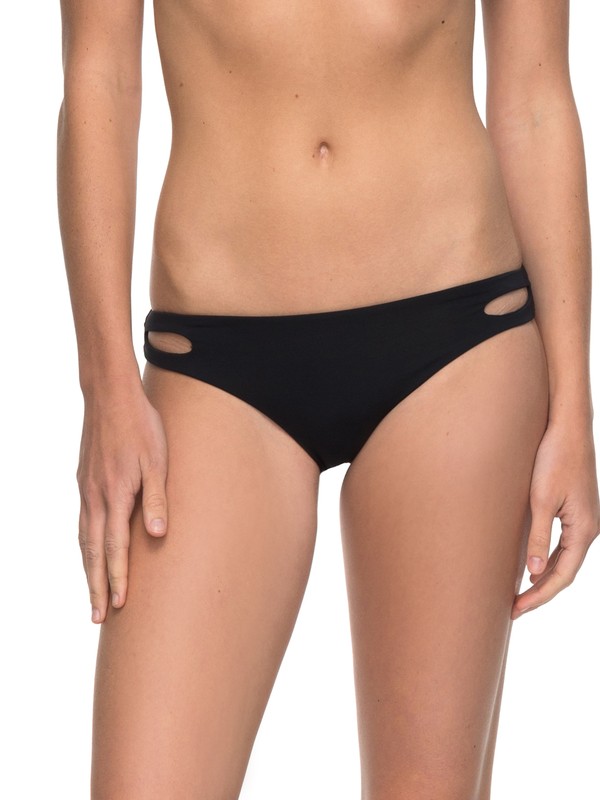 roxy, Strappy Love - Scooter Bikini Bottoms, ANTHRACITE (kvj0) 0 Strappy Love - Scooter Bikini Bottoms Black ERJX403392 Roxy