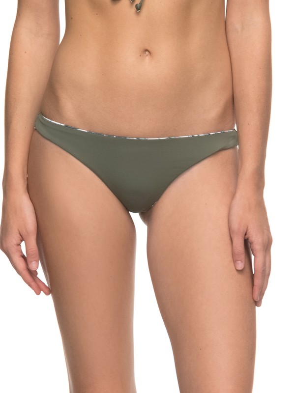 roxy, Strappy Love Reversible Bikini Bottoms, MARSHMALLOW SWIM JUNGLY FLOWER (wbt1) 0 Strappy Love Reversible Bikini Bottoms ERJX403470 Roxy