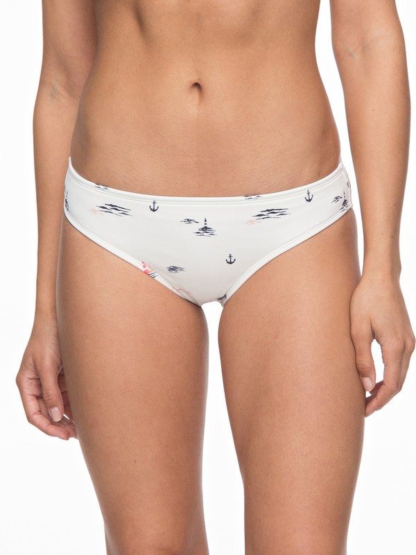 roxy, Take Me To The Sea 70s Bikini Bottoms, MARSHMALLOW BAY CRUISE (wbt9) 0 Take Me To The Sea 70s Bikini Bottoms White ERJX403528 Roxy