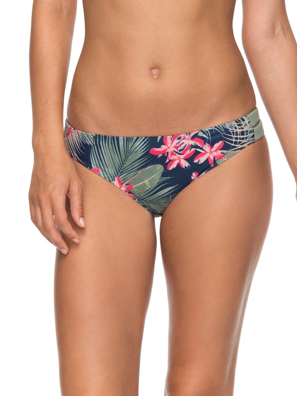 roxy, ROXY Fitness 70s Bikini Bottoms, DRESS BLUE TIARE FLOWER (xbbm) 0 ROXY Fitness 70s Bikini Bottoms Blue ERJX403535 Roxy
