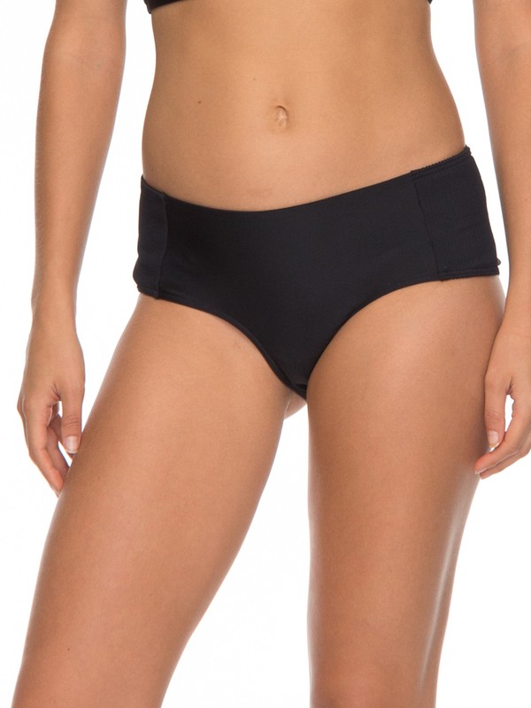 roxy, ROXY Fitness Shorty Bikini Bottoms, ANTHRACITE (kvj0) 0 ROXY Fitness Shorty Bikini Bottoms Black ERJX403536 Roxy