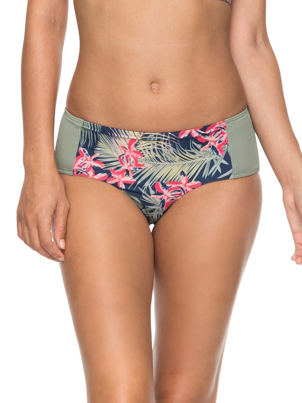 roxy, ROXY Fitness Shorty Bikini Bottoms, DRESS BLUE TIARE FLOWER (xbbm) 0 ROXY Fitness Shorty Bikini Bottoms Blue ERJX403536 Roxy