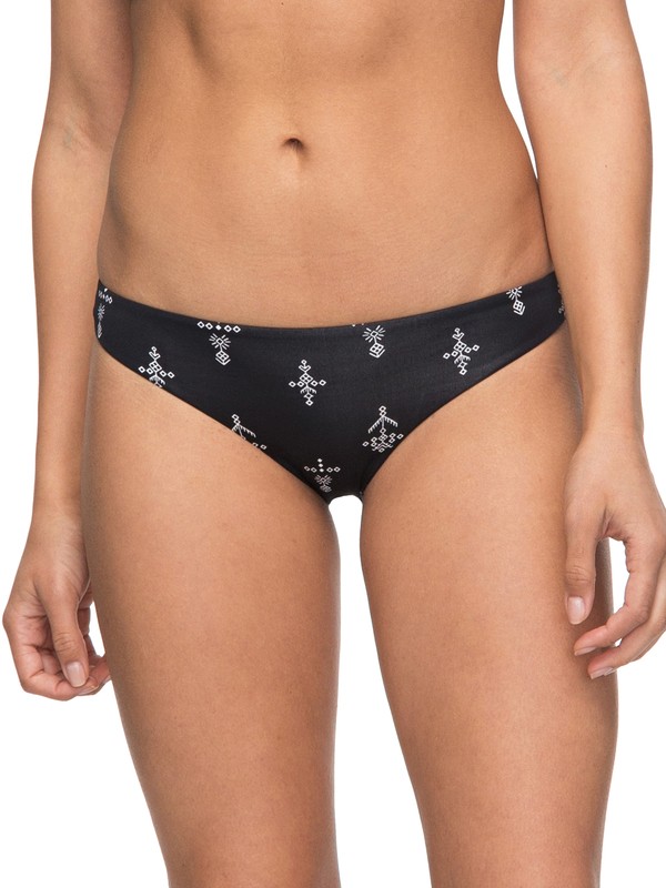 roxy, Printed Softly Love Reversible Moderate Bikini Bottoms, kvj6 (kvj6) 0 Printed Softly Love Reversible Moderate Bikini Bottoms Black ERJX403576 Roxy