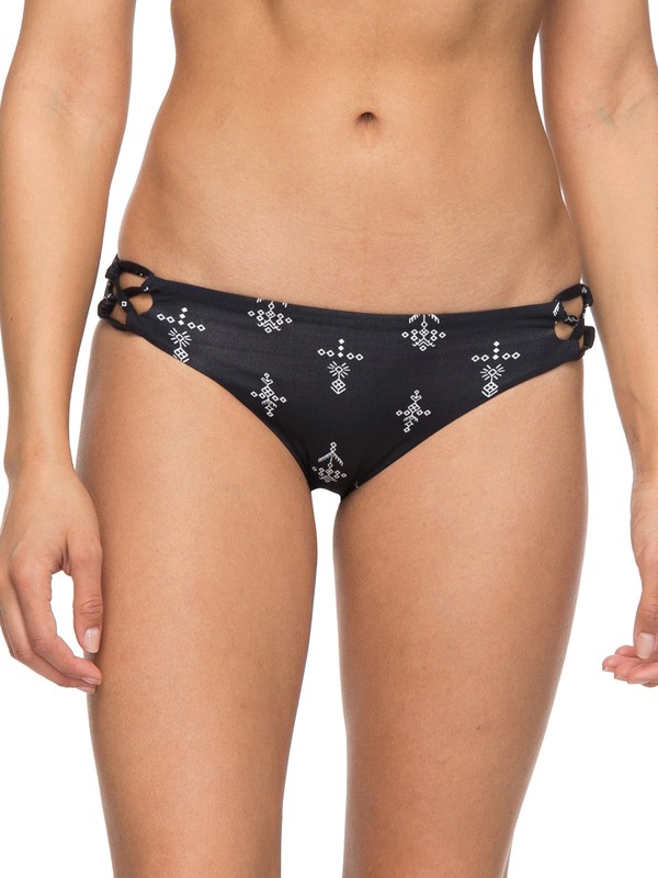 roxy, Printed Softly Love Reversible Regular Bikini Bottoms, ANTHRACITE SIMPLE AZAZ (kvj6) 0 Printed Softly Love Reversible Regular Bikini Bottoms Black ERJX403577 Roxy