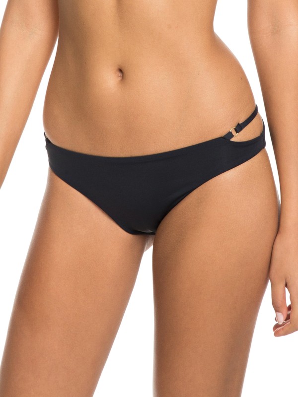 roxy, Softly Love Regular Bikini Bottoms, TRUE BLACK (kvj0) 0 Softly Love Regular Bikini Bottoms Black ERJX403606 Roxy