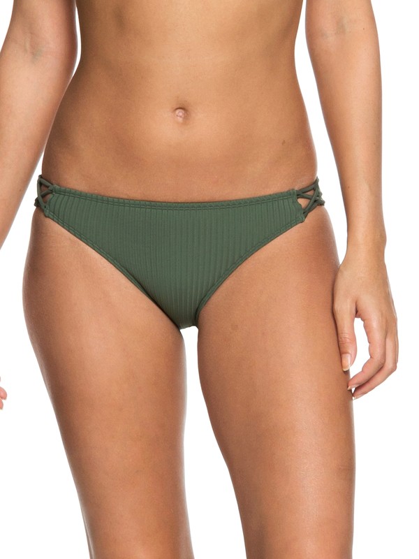 roxy, Goldy Sandy Regular Bikini Bottoms, THYME (cqy0) 0 Goldy Sandy Regular Bikini Bottoms Brown ERJX403614 Roxy
