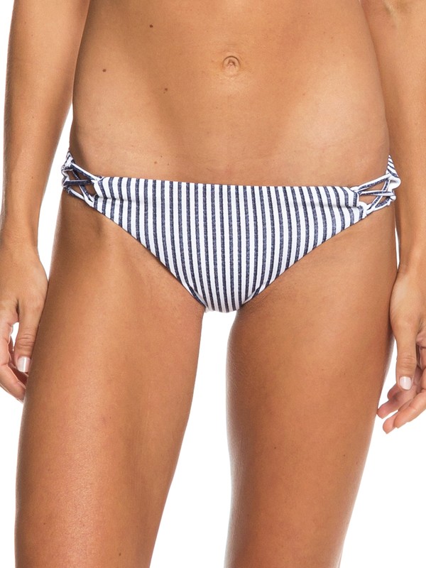 roxy, Softly Love Reversible Moderate Bikini Bottoms, MED BLUE CORNFIELD STRIPE S (bte6) 0 Softly Love Reversible Moderate Bikini Bottoms Blue ERJX403655 Roxy