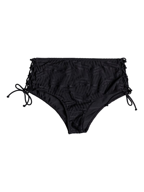 roxy, Island Of Gods High-Waist Bikini Bottoms, TRUE BLACK (kvj0) 0 Island Of Gods High-Waist Bikini Bottoms Black ERJX403657 Roxy