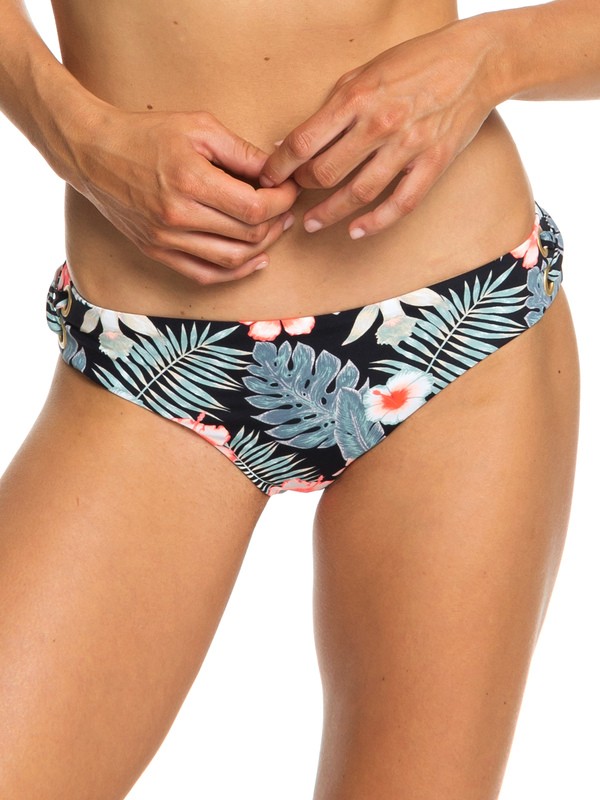roxy, Beach Classics Full Bikini Bottoms, ANTHRACITE TROPICALABABA SWIM (kvj8) 0 Beach Classics Full Bikini Bottoms Black ERJX403684 Roxy