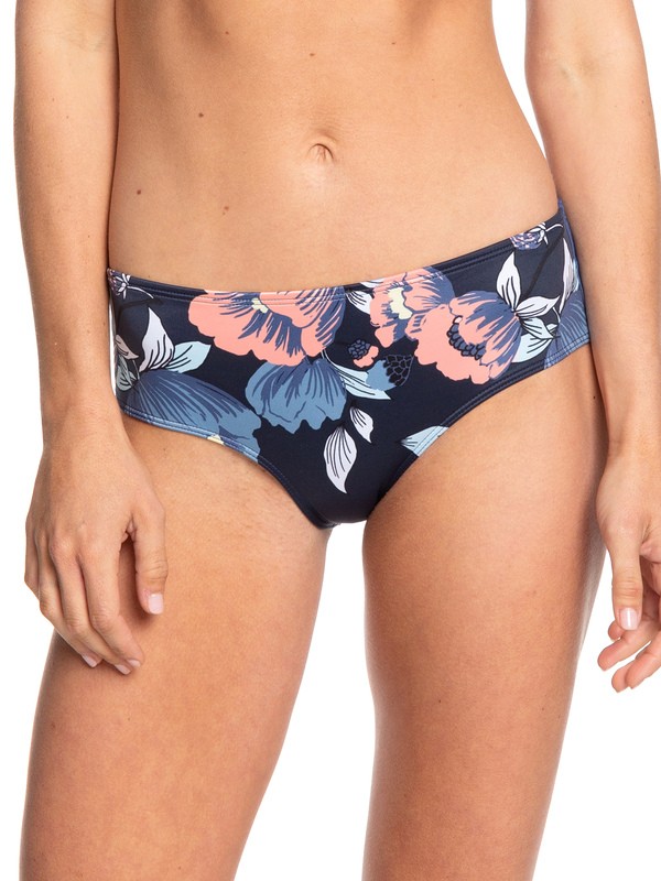 roxy, ROXY Fitness Shorty Bikini Bottoms, MED BLUE FULL FLOWERS SW (bte1) 0 ROXY Fitness Shorty Bikini Bottoms Blue ERJX403692 Roxy