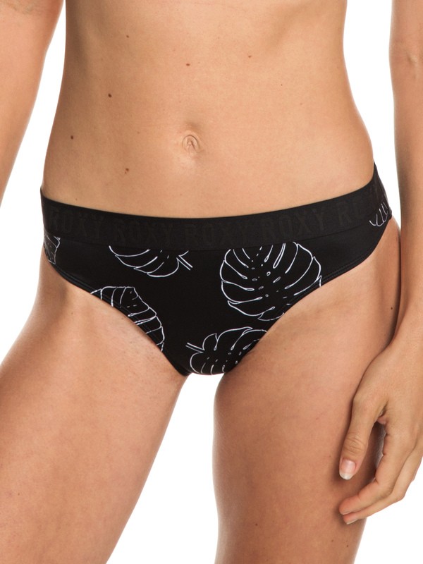 roxy, ROXY Fitness Full Bikini Bottoms, ANTHRACITE SUPER PALMS (xwwk) 0 ROXY Fitness Full Bikini Bottoms White ERJX403693 Roxy