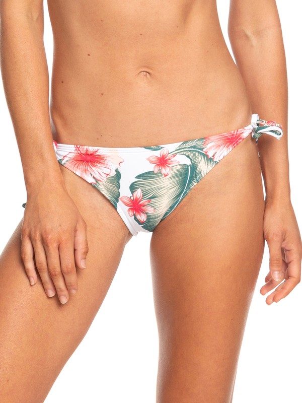 roxy, Dreaming Day Tie-Side Bikini Bottoms, BRIGHT WHITE TROPICAL LOVE SML (wbb6) 0 Dreaming Day Tie-Side Bikini Bottoms White ERJX403709 Roxy