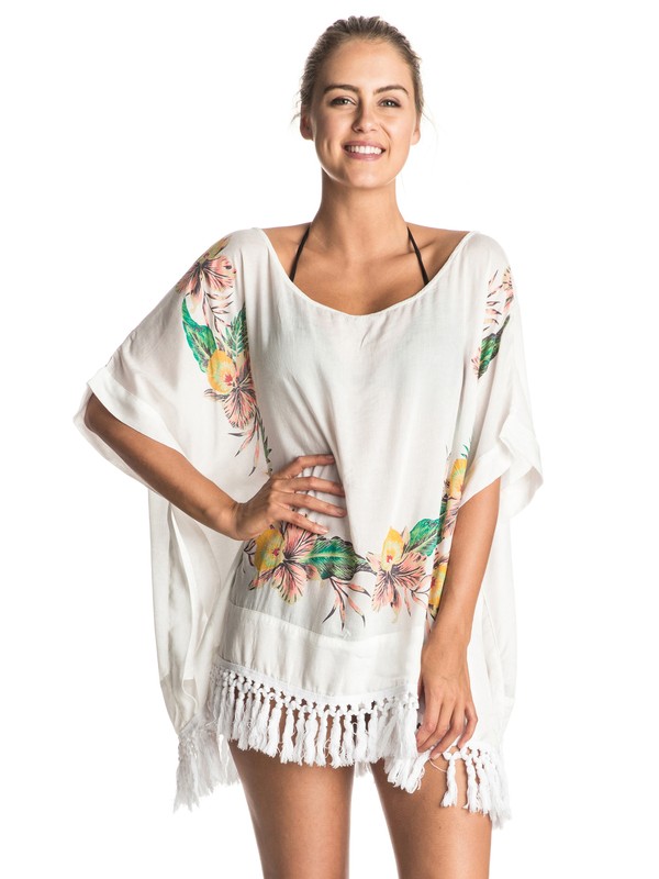 roxy, Embroidery Stamp Poncho, SEA SPRAY (wbs0) 0 Embroidery Stamp Poncho ERJX603038 Roxy