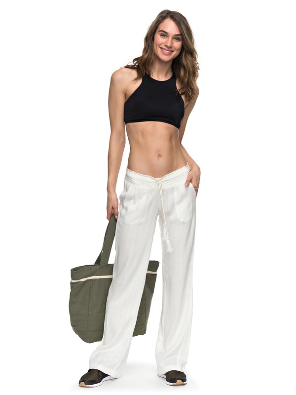 roxy, Oceanside Beach Pants, MARSHMELLOW (wbt0) 0 Oceanside Beach Pants White ERJX603069 Roxy