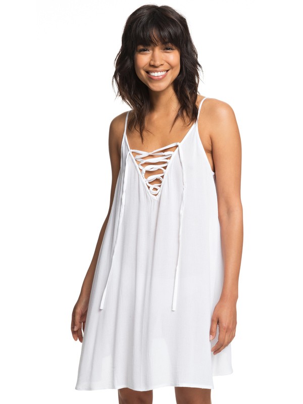 roxy, Softly Love - Robe à bretelles pour Femme, BRIGHT WHITE (wbb0) 0 Softly Love - Robe à bretelles pour Femme Blanc ERJX603122 Roxy