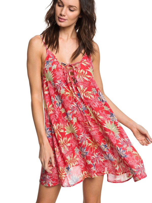 roxy, Softly Love Strappy Dress, CARDINAL VIVIAN SMALL SWIM (rpe6) 0 Softly Love Strappy Dress Red ERJX603133 Roxy