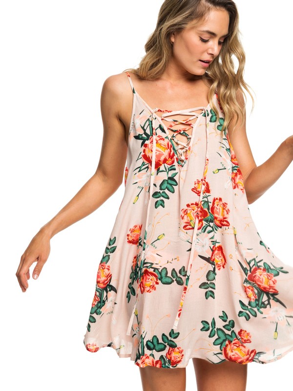 roxy, Softly Love Strappy Beach Dress, CLOUD PINK GARDEN LILY SW BIG (mcw8) 0 Softly Love Strappy Beach Dress Pink ERJX603138 Roxy