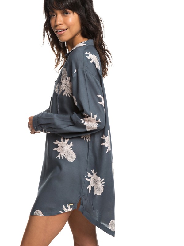 roxy, Lonely For You - Robe chemise manches longues pour Femme, TURBULENCE ROSE AND PEARLS (kym7) 0 Lonely For You - Robe chemise manches longues pour Femme Noir ERJX603139 Roxy