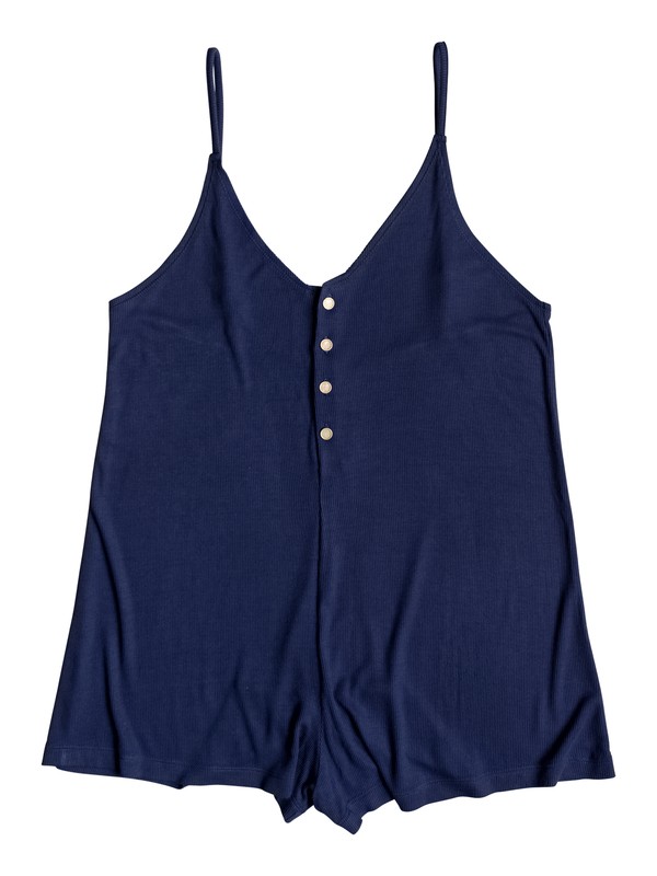 roxy, Chill Love Strappy Romper, MEDIEVAL BLUE (bte0) 0 Chill Love Strappy Romper Blue ERJX603142 Roxy