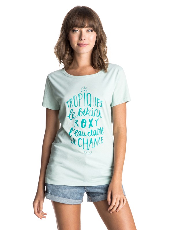 roxy, Basic Crew Tropique Tee, HARBOR GRAY (bfr0) 0 Basic Crew Tropique Tee ERJZT03353 Roxy