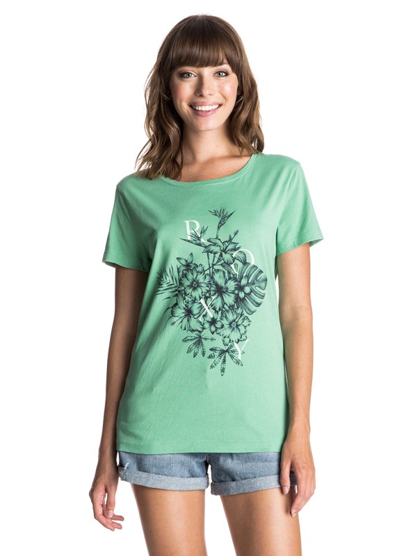 roxy, Basic Crew Bunch Tee, CREME DE MENTHE (gjf0) 0 Basic Crew Bunch Tee ERJZT03355 Roxy