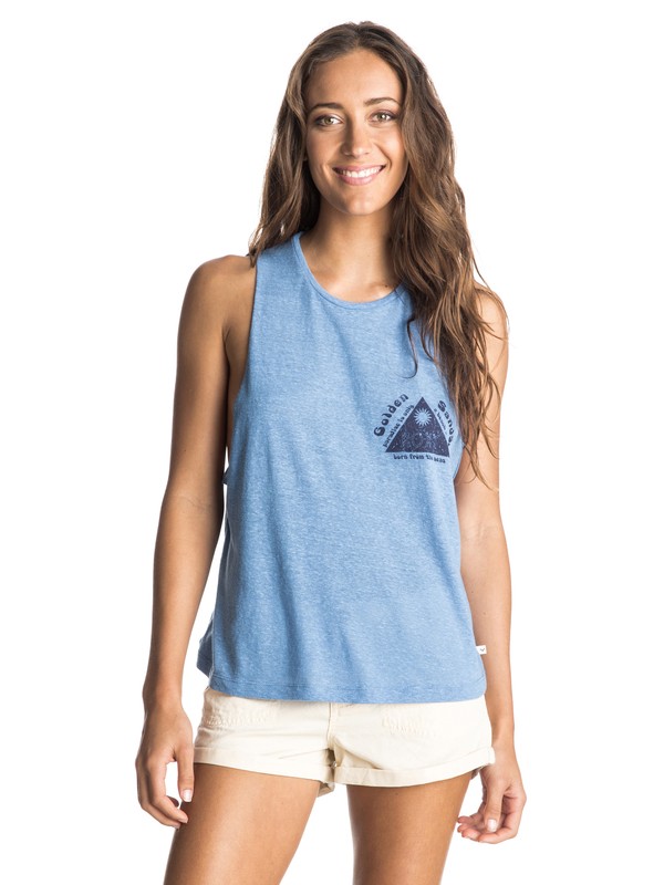 roxy, Golden Sands Muscle Tank, MORNING SKY (bla0) 0 Golden Sands Muscle Tank ERJZT03376 Roxy