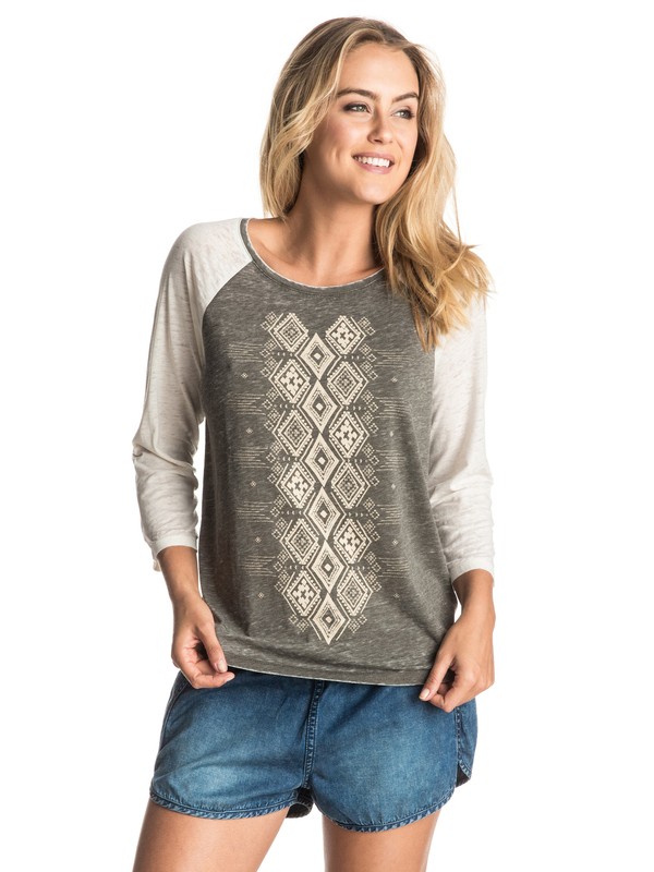 roxy, Aruba Geo Kilim Raglan Tee, DARK MIDNIGHT (kry0) 0 Aruba Geo Kilim Raglan Tee ERJZT03449 Roxy