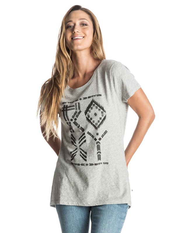 roxy, ROXY Tribes Tee, HERITAGE HEATHER (sgrh) 0 ROXY Tribes Tee ERJZT03522 Roxy