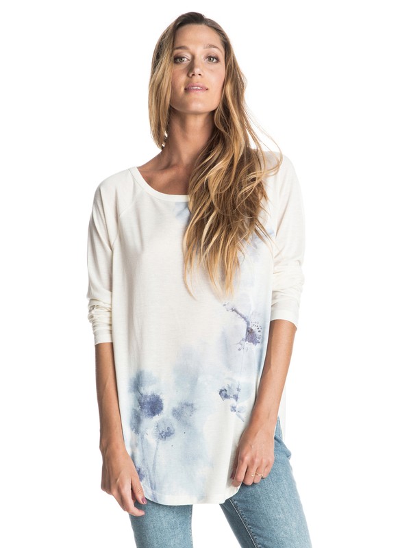roxy, Naminori Inky Tropic Raglan Long Sleeve Tee, PRISTINE (wza0) 0 Naminori Inky Tropic Raglan Long Sleeve Tee ERJZT03579 Roxy