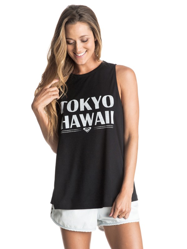 Mirror Ocean Tokyo Hawaii - Sleeveless T-Shirt ERJZT03736 0 Mirror Ocean Tokyo Hawaii Tank ERJZT03736 Roxy