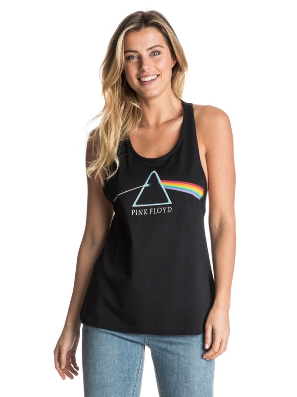 roxy, ROXY Band Collab Pink Floyd Tank, TRUE BLACK (kvj0) 0 ROXY Band Collab Pink Floyd Tank ERJZT03739 Roxy