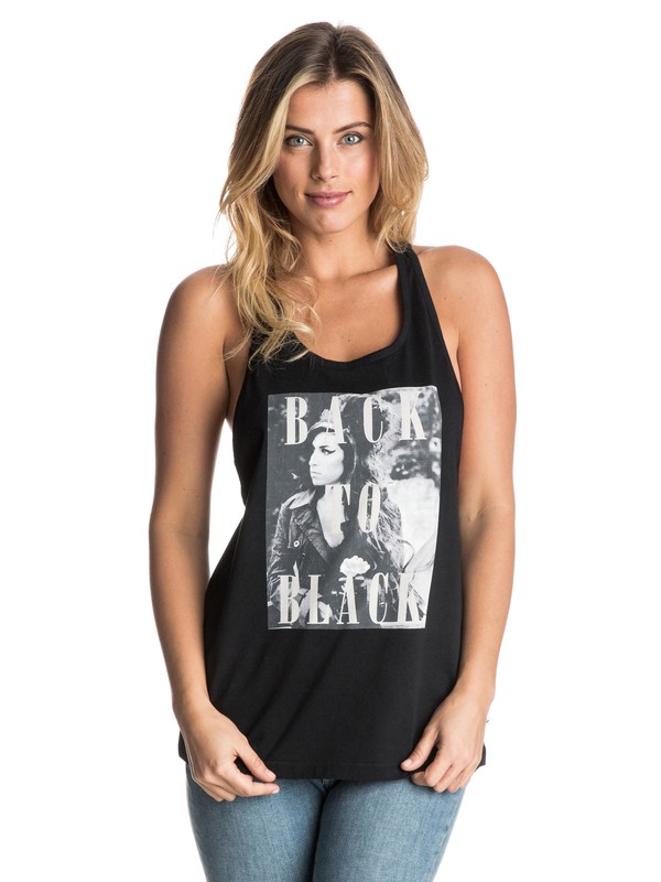 roxy, ROXY Band Collab Amy Tank, TRUE BLACK (kvj0) 0 ROXY Band Collab Amy Tank ERJZT03744 Roxy