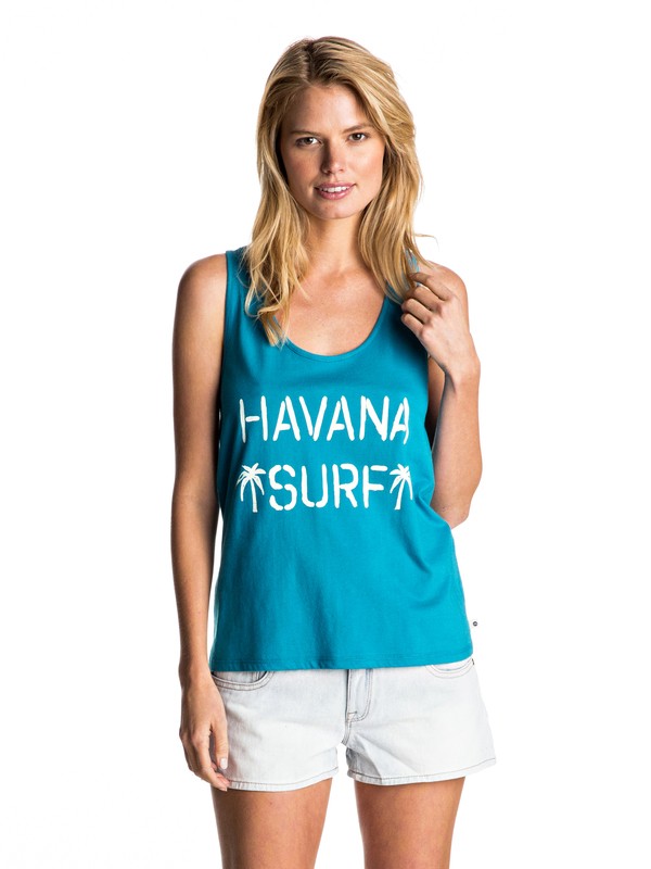 roxy, Croco Island Havana Surf Tank Top, MOSAIC BLUE (bqg0) 0 Croco Island Havana Surf Tank Top ERJZT03937 Roxy