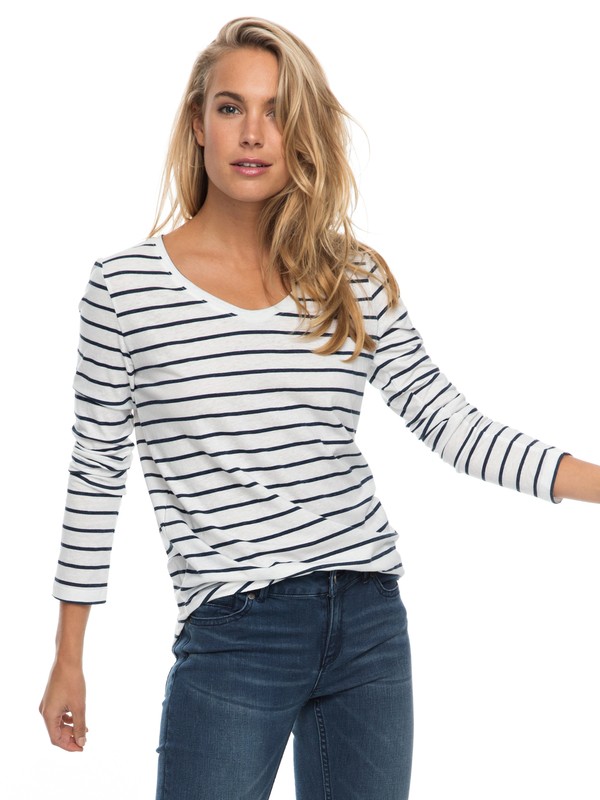 Just Simple Stripe - Long Sleeve T-Shirt for Women ERJZT04014 0 Just Simple Stripe Long Sleeve Tee ERJZT04014 Roxy