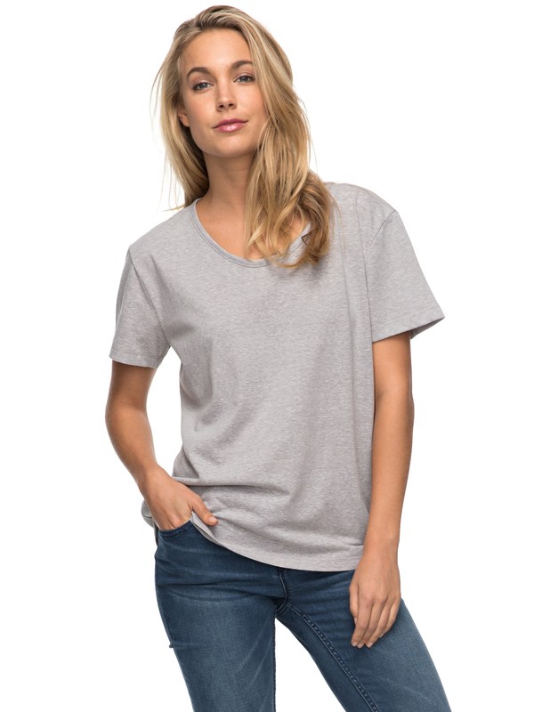 roxy, Just Simple Tee, HERITAGE HEATHER (sgrh) 0 Just Simple Tee ERJZT04055 Roxy