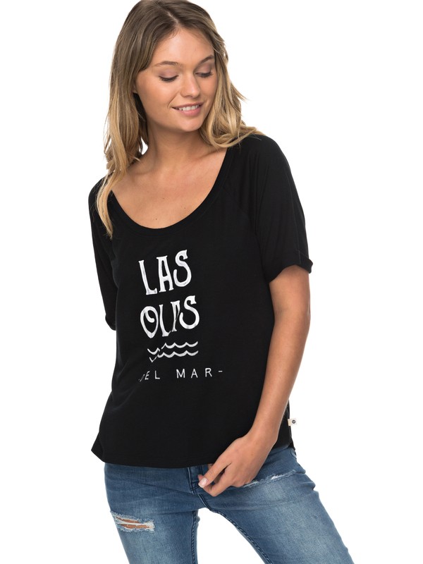 UNIQUE GIRL ERJZT04116 0 Unique Girl Scoop Neck Tee ERJZT04116 Roxy