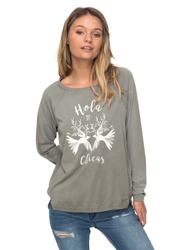 roxy, Camiseta Manga Larga Cruzy Cruz Hola Bird, DUSTY OLIVE (gpb0) 0 Camiseta Manga Larga Cruzy Cruz Hola Bird ERJZT04138 Roxy
