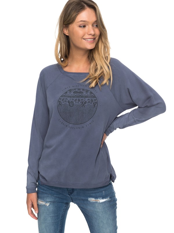 roxy, Cruzy Cruz Double Face Long Sleeve Tee, NIGHTSHADOW BLUE (bpt0) 0 Cruzy Cruz Double Face Long Sleeve Tee ERJZT04139 Roxy