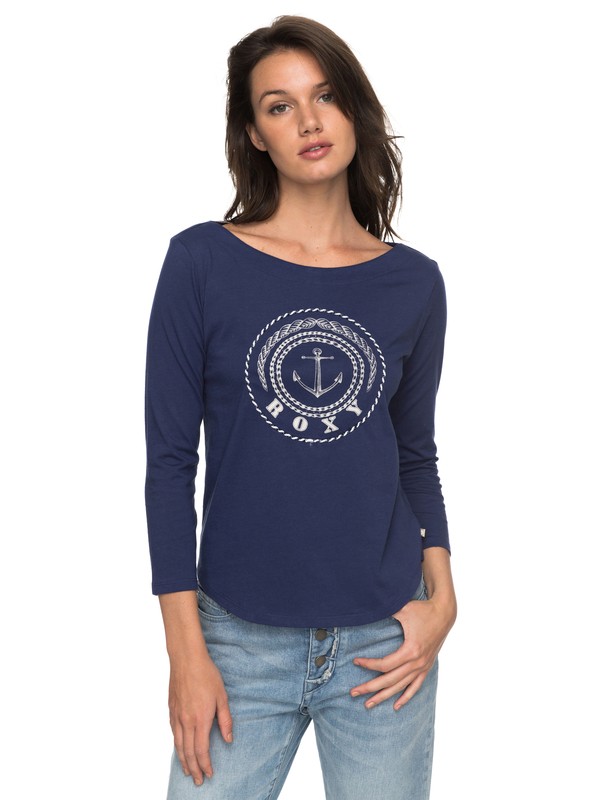 roxy, Soul Club Long Sleeve Tee, DEEP COBALT (bre0) 0 Soul Club Long Sleeve Tee Blue ERJZT04196 Roxy