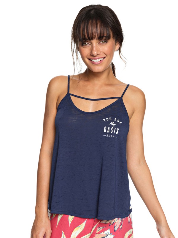 roxy, Once Again Strappy Top, DRESS BLUES (btk0) 0 Once Again Strappy Top Blue ERJZT04277 Roxy